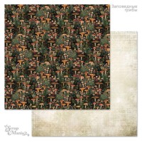 Бумага двусторонняя "Заповедные грибы. Сказочная полянка", ScrapMania
