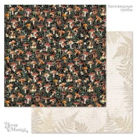 Бумага двусторонняя "Заповедные грибы. Царство мухоморов", ScrapMania
