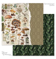 Бумага двусторонняя "Заповедные грибы. Дары леса", ScrapMania