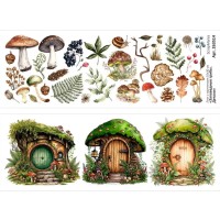 Лист с картинками 10х30 см "Заповедные грибы. Детали", ScrapMania