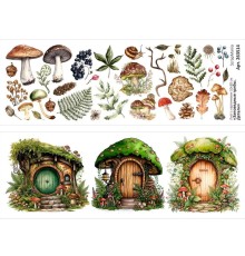 Лист с картинками 10х30 см "Заповедные грибы. Детали", ScrapMania