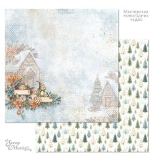 Бумага двусторонняя "Мастерская новогодних чудес. Зайка", ScrapMania