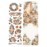 Лист с картинками 10х30 см "Мастерская новогодних чудес. Уютная", ScrapMania