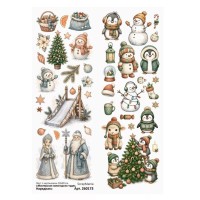 Лист с картинками 10х30 см "Мастерская новогодних чудес. Нарядная", ScrapMania