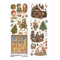 Лист с картинками 10х30 см "Мастерская новогодних чудес. Веселая", ScrapMania