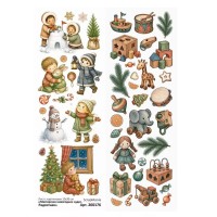 Лист с картинками 10х30 см "Мастерская новогодних чудес. Радостная", ScrapMania