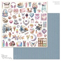 Бумага двусторонняя коллекция "Старшая школа. Картинки. Секретики", ScrapMania