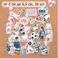 Набор высечек из бумаги "Старшая школа", 36 шт., ScrapMania
