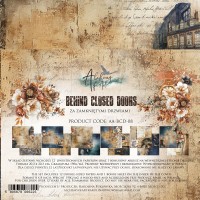 Набор бумаги "Behind Closed Doors" 20,3 х 20,3 см., 6 листов, 1/2 набора, Alchemy of Art