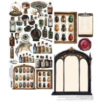 Лист для вырезания "Behind Closed Doors" 15,2*30,5 см., Alchemy of Art