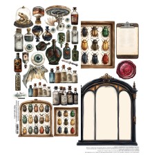 Лист для вырезания "Behind Closed Doors" 15,2*30,5 см., Alchemy of Art