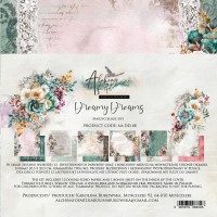 Набор бумаги "Dreamy Dreams" 20,3 х 20,3 см., 6 листов, 1/2 набора, Alchemy of Art