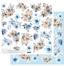 Лист для вырезания "In Shades of Blue" 30,5*30,5 см., Alchemy of Art