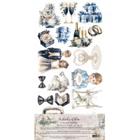 Набор для вырезания "In Shades of Blue" 15,2*30,5 см, 6 листов, Alchemy of Art