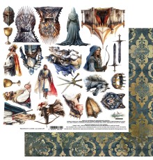 Лист для вырезания "The Legends of the Dragons" 30,5*30,5 см., Alchemy of Art