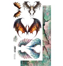 Лист для вырезания "The Legends of the Dragons" 15,2*30,5 см., Alchemy of Art