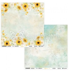 Лист двусторонней бумаги "Sunflowers 03/04" 30,5 х 30,5 см, ScrapAndMe