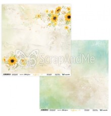Лист двусторонней бумаги "Sunflowers 07/08" 30,5 х 30,5 см, ScrapAndMe