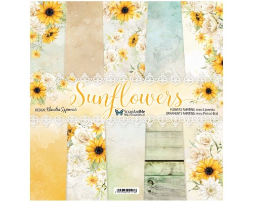 Набор бумаги "Sunflowers" 30,5*30,5 см, ScrapAndMe