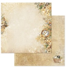 Бумага двусторонняя "Золотой Новый Год. Стрелки часов", ScrapMania