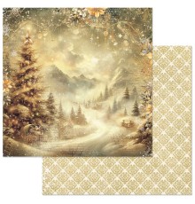 Бумага двусторонняя "Золотой Новый Год. Праздник в горах", ScrapMania