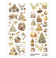 Лист с картинками 10*30 см "Золотой Новый Год. Картинки", ScrapMania