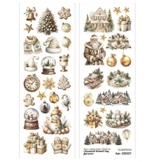 Лист с картинками 10*30 см "Золотой Новый Год. Детали", ScrapMania