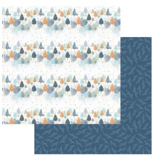 Бумага двусторонняя "Снежинки-мандаринки. Зимняя роща", ScrapMania