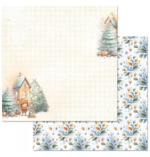 Бумага двусторонняя "Снежинки-мандаринки. Снегопад на ладони", ScrapMania