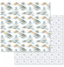 Бумага двусторонняя "Снежинки-мандаринки. Сугробы", ScrapMania