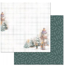 Бумага двусторонняя "Снежинки-мандаринки. Привет", ScrapMania