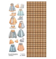 Лист с картинками 10*30 см "Снежинки-мандаринки. Утепляемся", ScrapMania