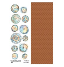 Лист с картинками 10*30 см "Снежинки-мандаринки. Часы", ScrapMania