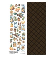 Лист с картинками 10*30 см "Снежинки-мандаринки. Ароматы зимы", ScrapMania