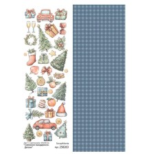 Лист с картинками 10*30 см "Снежинки-мандаринки. Детали", ScrapMania