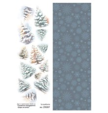 Лист с картинками 10*30 см "Снежинки-мандаринки. Шары на елках", ScrapMania