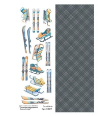 Лист с картинками 10*30 см "Снежинки-мандаринки. Зимний спорт", ScrapMania