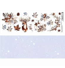 Лист с картинками 10*30 см "Зимний декор 2", ScrapMania