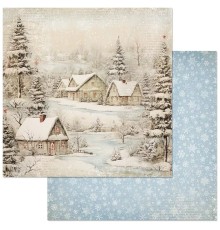 Бумага двусторонняя "Сочельник. Деревня", ScrapMania