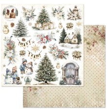 Бумага двусторонняя "Сочельник. Картинки", ScrapMania