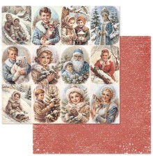 Бумага двусторонняя "Сочельник. Карточки", ScrapMania