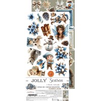 Набор для вырезания "Jolly Season" 15,25*31,5 см, 1/2 набора, 9 листов, Craft O'Clock