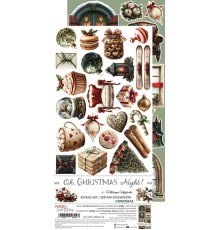 Набор для вырезания "Oh, Christmas Night" 15,25*31,5 см, 1/2 набора, 9 листов, Craft O'Clock