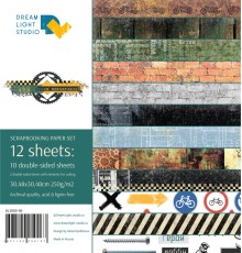 Набор бумаги "Время впечатлений" 30.5*30.5 см., 6 листов, 1/2 полного набора, Dreamlight Studio