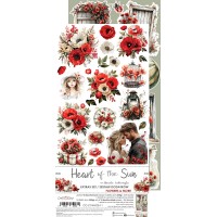 Набор для вырезания "Heart of the Sun" 15,25*31,5 см, 1/2 набора, 9 листов, Craft O'Clock