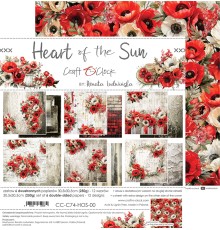 Набор бумаги "Heart of the Sun" 30,5*30,5 см., 6 листов, Craft O'Clock