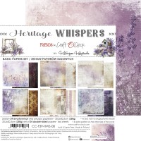 Набор фоновой бумаги "Heritage Whispers" 20,3*20,3 см., 6 листов, 1/4 набора, Craft O'Clock