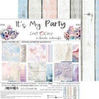 Набор фоновой бумаги "It's My Party" 20,3*20,3 см., 6 листов, 1/4 набора, Craft O'Clock