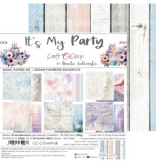 Набор фоновой бумаги "It's My Party" 20,3*20,3 см., 6 листов, 1/4 набора, Craft O'Clock