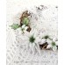 Набор тканевых цветов "Пуансеттия" белый, в наборе 7 шт.